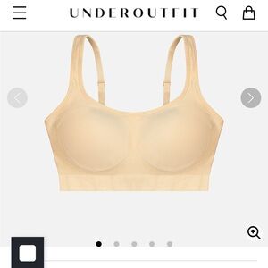 Lot of 2 Underoutfit Comfort‎ Stretch Bras size Large NWT Sand Color